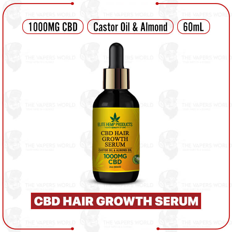 Elite Hemp - CBD Hair Growth Serum 1000mg Castor Oil & Almond