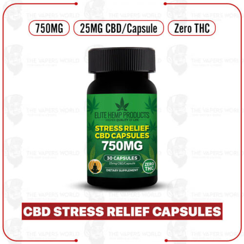 Elite Hemp - CBD Stress Relief Capsules 750mg