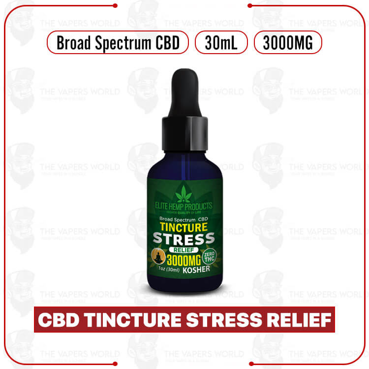 Elite Hemp - CBD Tincture Stress Relief 3000mg