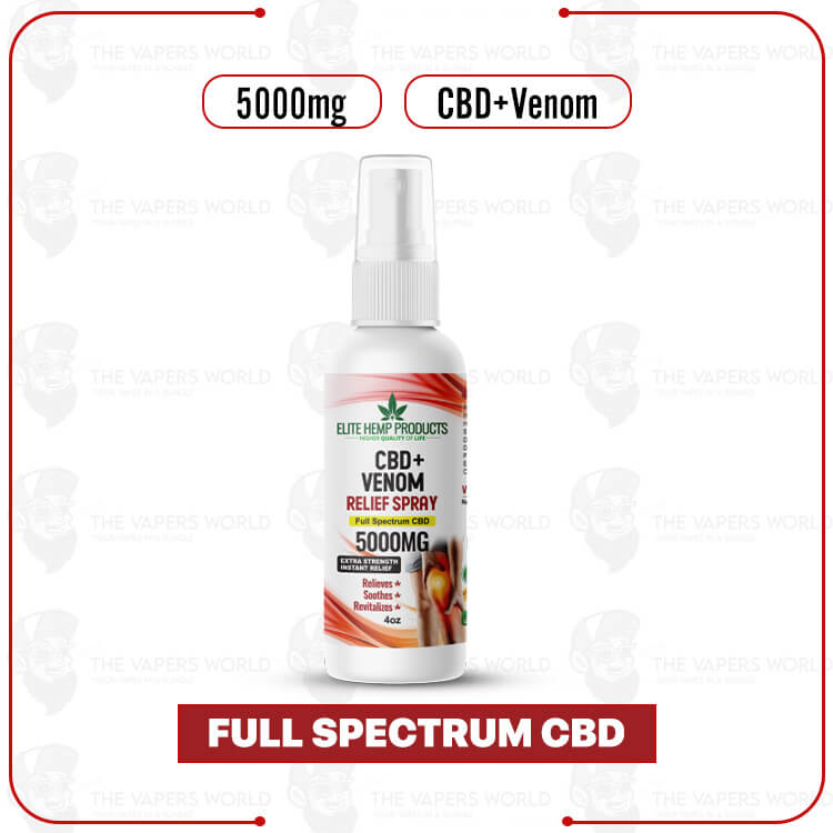 Elite Hemp - CBD+Venom Pain Relief Spray 5000mg