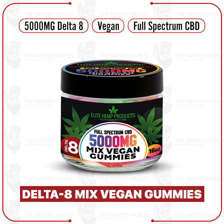 Elite Hemp - Delta-8 Mix Vegan Gummies 5000mg
