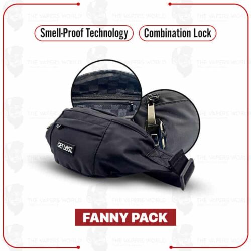 Smell Proof Premium Fanny Pack by Get Lost - Black