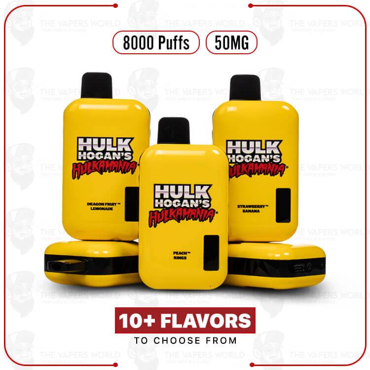 Hulk Hogan’s Hulkamania & Hollywood 8000 Puffs 5% Disposables