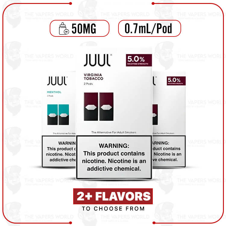 JUUL Pods ? 5% Nicotine ? 0.7ml ? 2 CT