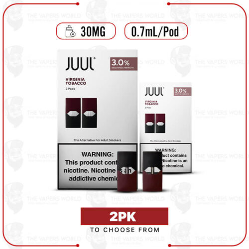 JUUL Virginia Tobacco Pods – 3% Nicotine – 0.7ml – 2 CT