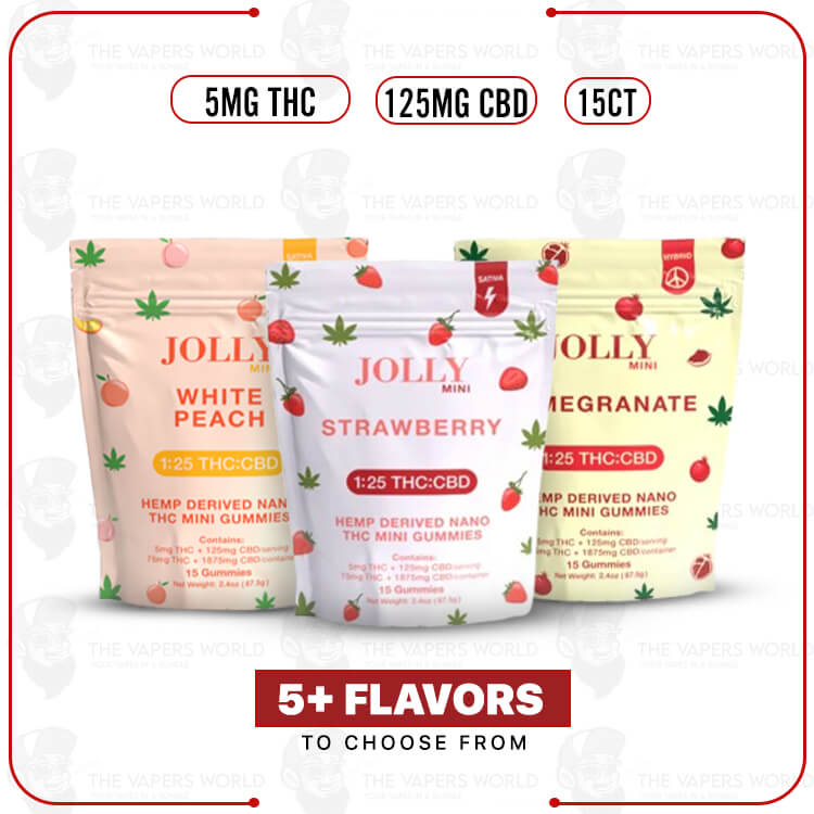 Jolly 5MG THC + 125MG CBD Gummies - 15CT/PK