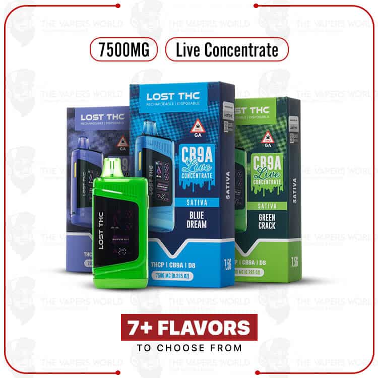 Lost THC V3 CB9A Live Concentrate Disposbale 7500MG