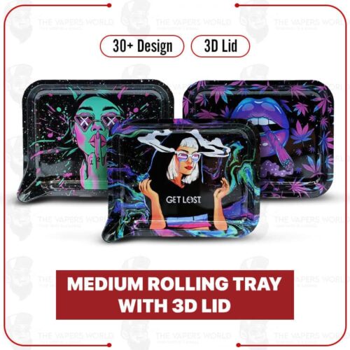 Medium Rolling Tray With 3D Lid By Get Lost
