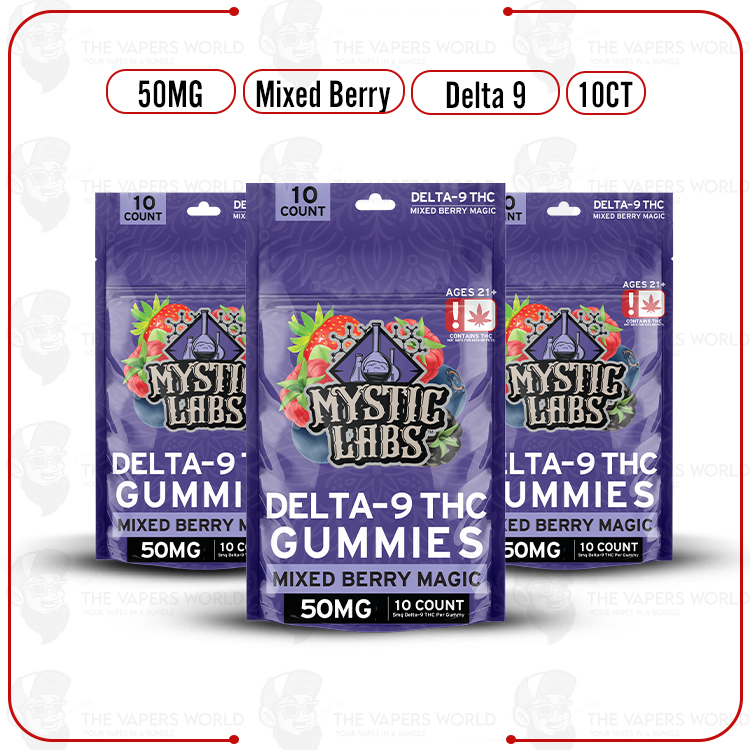 Mystic Labs Mixed Berry Delta-9 Gummies 50MG – (10CT)