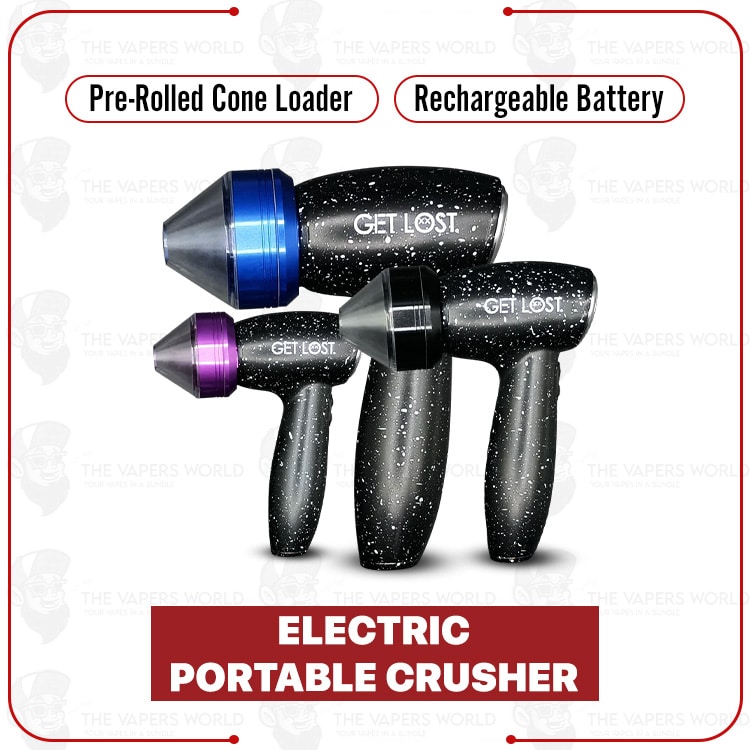 Electric Portable Herb Grinder with Pre-Rolled Cone Loader