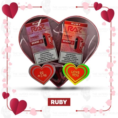 Raz TN9000 Valentine Box - 2 pc Ruby - Limited Time