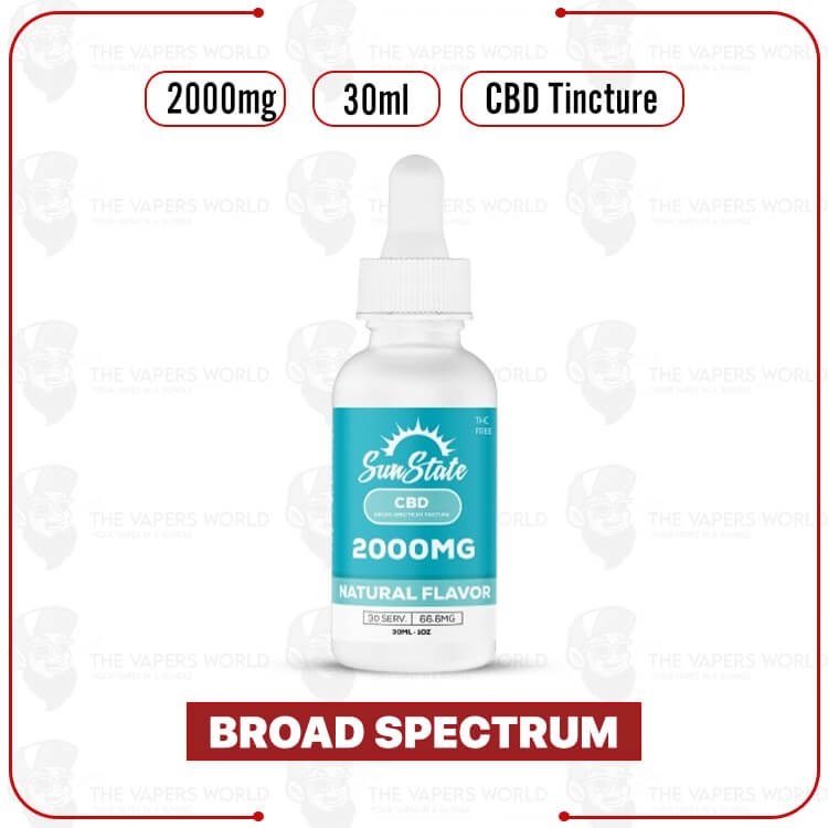 Sun State Hemp CBD Broad Spectrum Tincture 30ml 2000mg