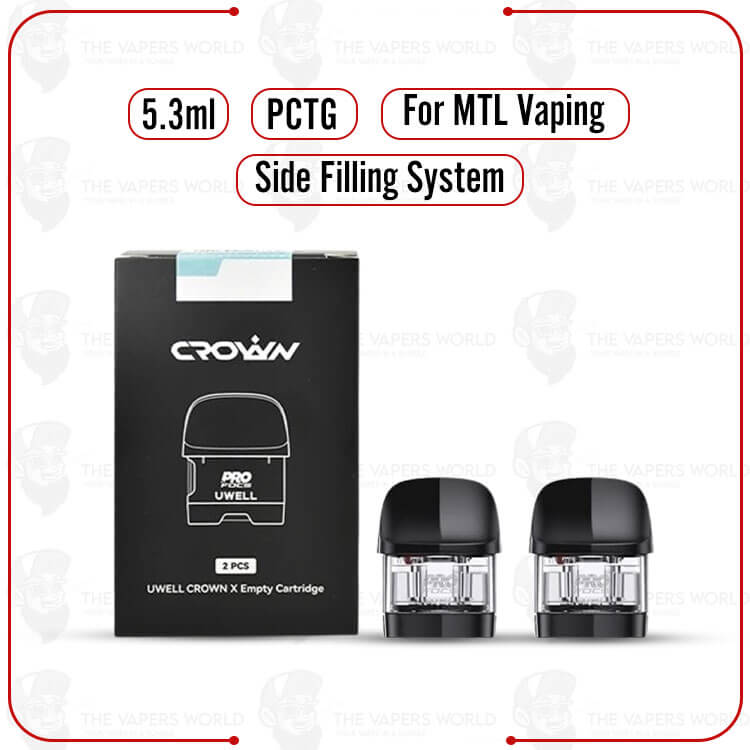 Uwell Crown X Empty Replacement Pod Cartridge - 2PK