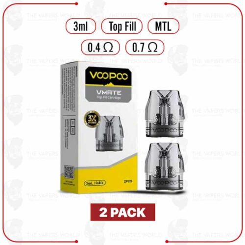 VooPoo VMATE Top Fill Replacement Pod Cartridge - 2PK