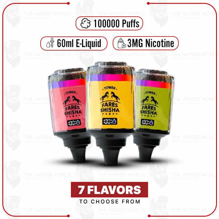 Wiwi Tower Fares Shisha 100K Puffs