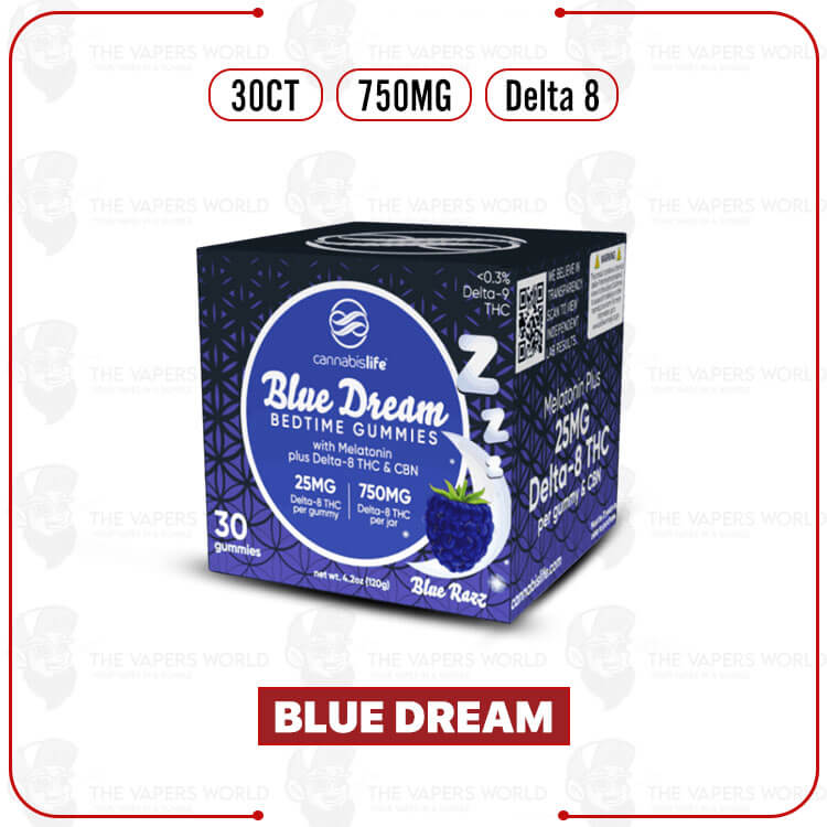 Cannabis Life Delta-8 THC + CBN Sleep Gummies – 750MG | 30CT