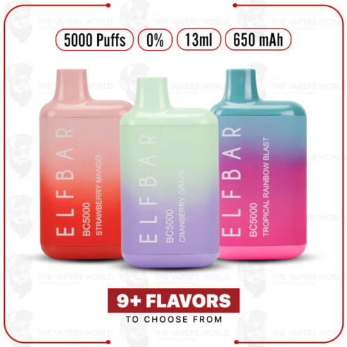 BC5000 Disposable Vape 0-Nic