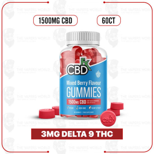 CBDFx Full Spectrum CBD Gummies – Mixed Berry 1500mg