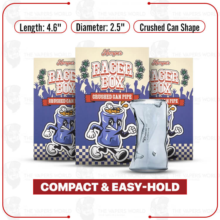 Hemper Rager Crushed Can Hand Pipe