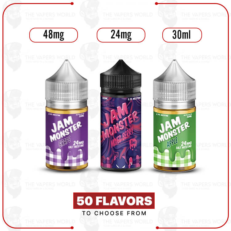 Jam Monster Salt E-Liquid Vape Flavors 30ml