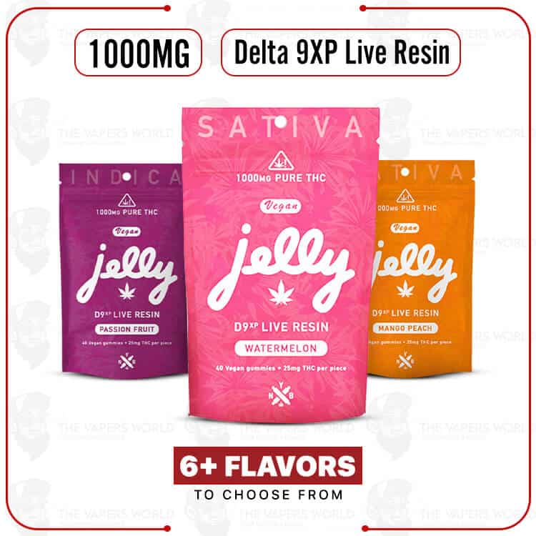 Jelly D9xp THC Live Resin Vegan Gummies 1000MG