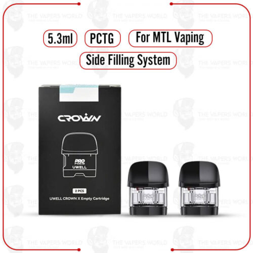 Uwell Crown X Empty Replacement Pod Cartridge - 2PK
