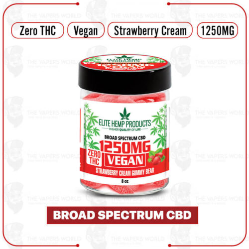 Elite Hemp - CBD Vegan Gummies 1250mg Strawberry Cream