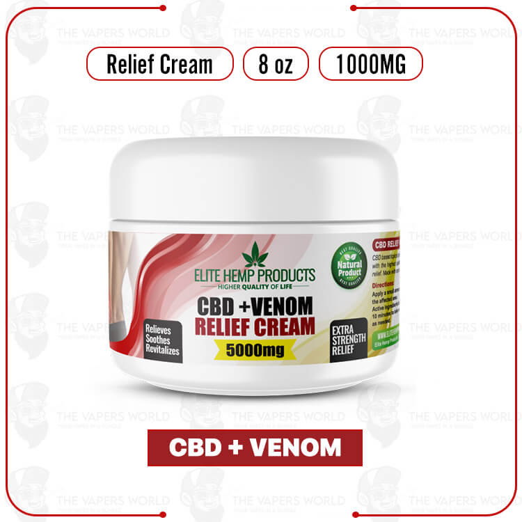 Elite Hemp - CBD+Venom Pain Relief Cream 5000mg