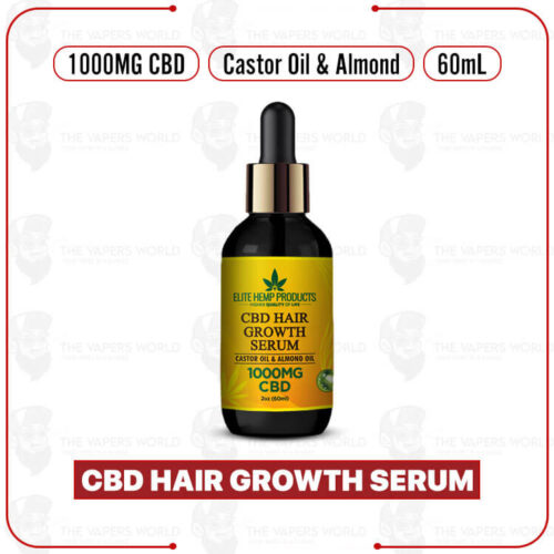 Elite Hemp - CBD Hair Growth Serum 1000mg Castor Oil & Almond