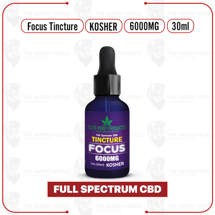 Elite Hemp - CBD Tincture 6000mg Focus