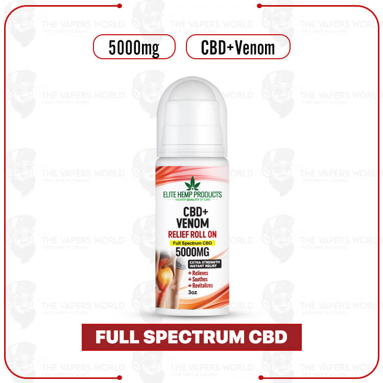 Elite Hemp - CBD+Venom Pain Relief Roll On 5000mg