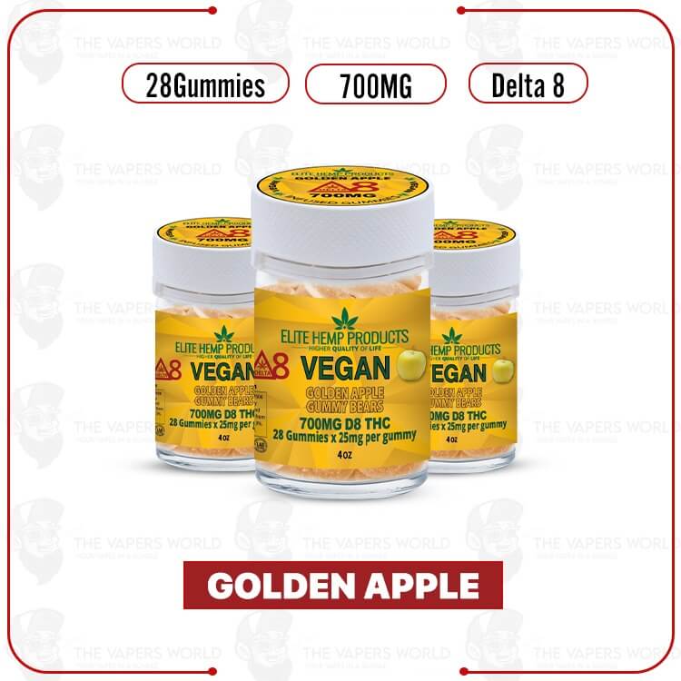 Elite Hemp - Delta 8 Vegan Gummies 700MG Golden Apple