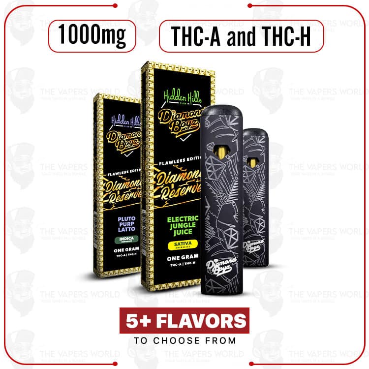 Hidden Hills Club x Diamond Boyz Diamond Reserve THC-A Disposable – 1G