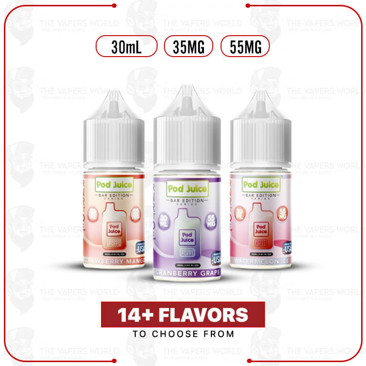 Pod Juice Salt PJ 5000 Series Tobacco Free Nicotine E-Juice 30ml