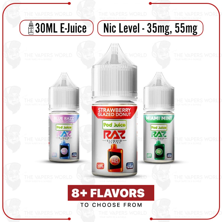 Pod Juice x RAZ Salt Tobacco Free Nicotine E-Juice 30ml