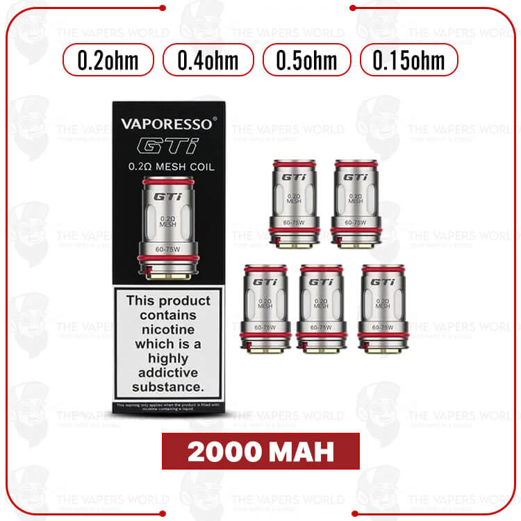 VAPORESSO GTI Replacement Coils – 5PK