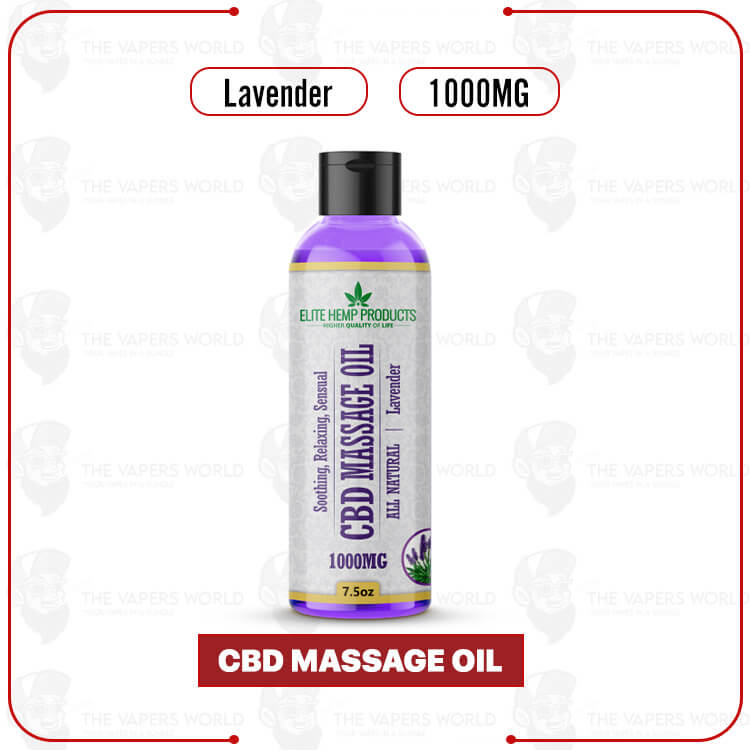 Elite Hemp - CBD Massage Oil - Lavender
