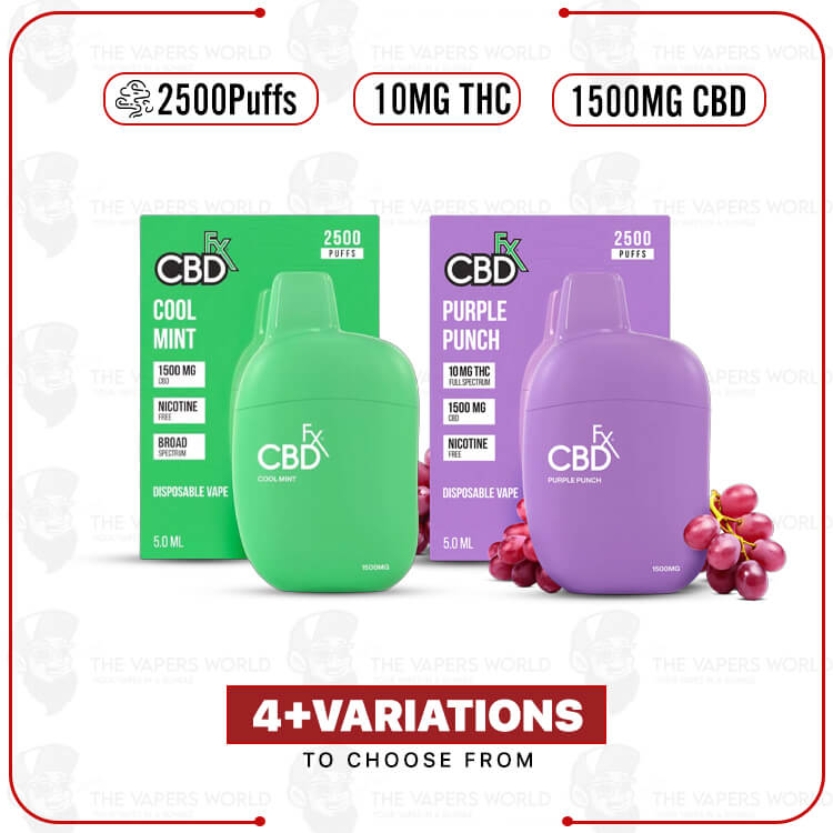 CBDFx THC Vape Pen 1500mg CBD + 10mg THC 5ML 2500Puffs