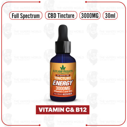 Elite Hemp - CBD Tincture 3000mg Energy