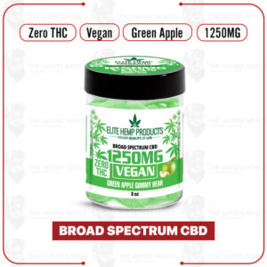 Elite Hemp – CBD Vegan Gummies 1250mg Green Apple