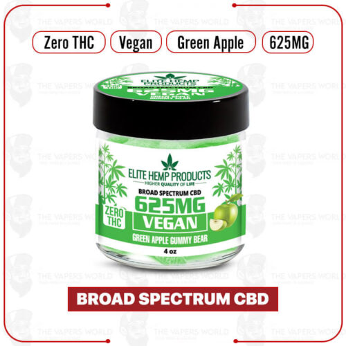 Elite Hemp - CBD Vegan Gummies 625mg Green Apple