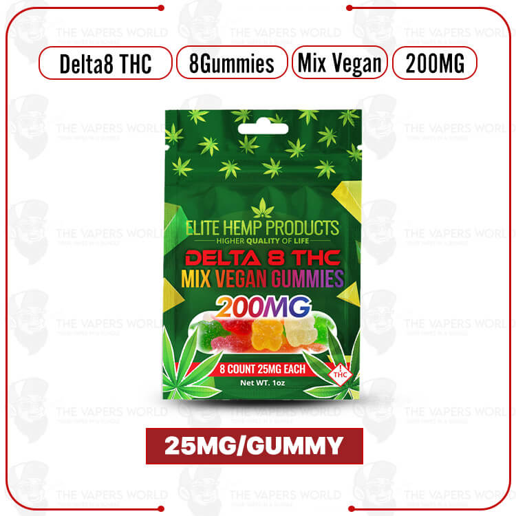 Elite Hemp - Delta 8 THC Mix Vegan Gummies 200mg