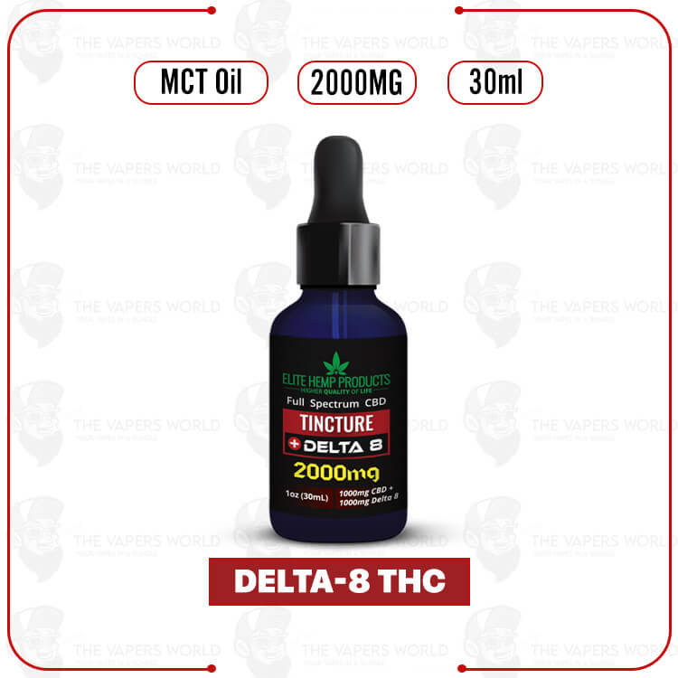 Elite Hemp - Delta 8 Tincture 2000MG