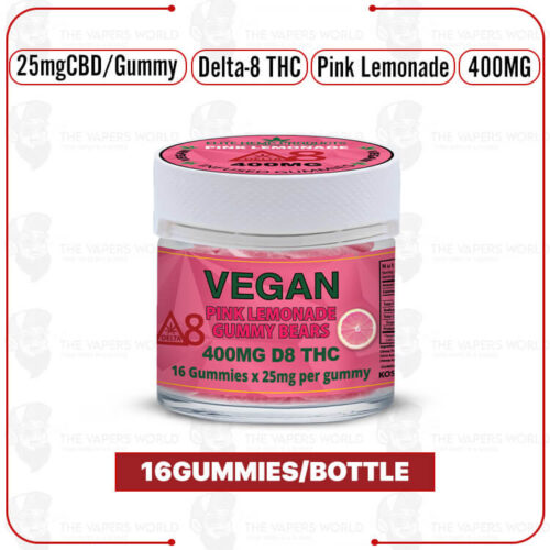 Elite Hemp - Delta 8 Vegan Gummies 400mg Pink Lemonade