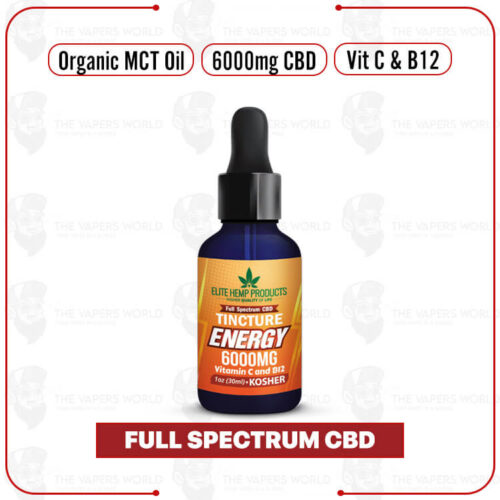 Elite Hemp - CBD Tincture 6000mg Energy