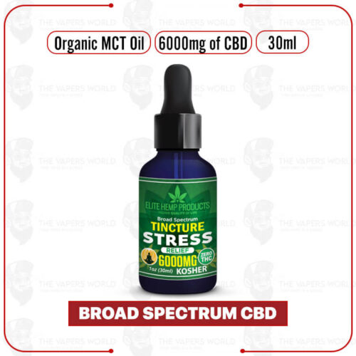 Elite Hemp - CBD Tincture Stress Relief 6000mg