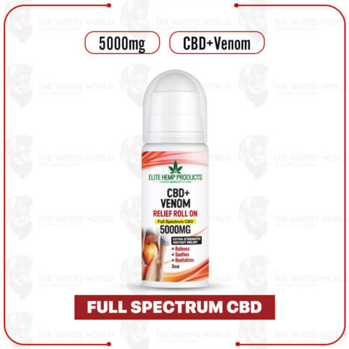 Elite Hemp - CBD+Venom Pain Relief Roll On 5000mg