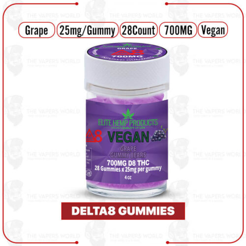 Elite Hemp - Delta 8 Vegan Gummies 700mg Grape