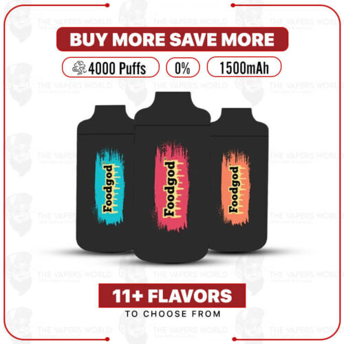 Foodgod Luxe Vape 0% Nic Disposable 4000 Puffs