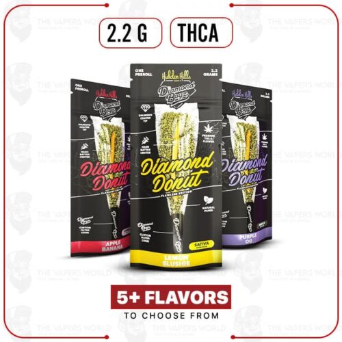 Hidden Hills Club x Diamond Boyz Diamond Donut 2.2G Pre Roll – 1CT